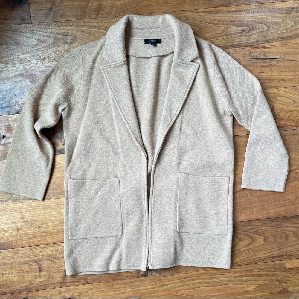 J. Crew Sophie Open Front Sweater Blazer In Camel… - image 5